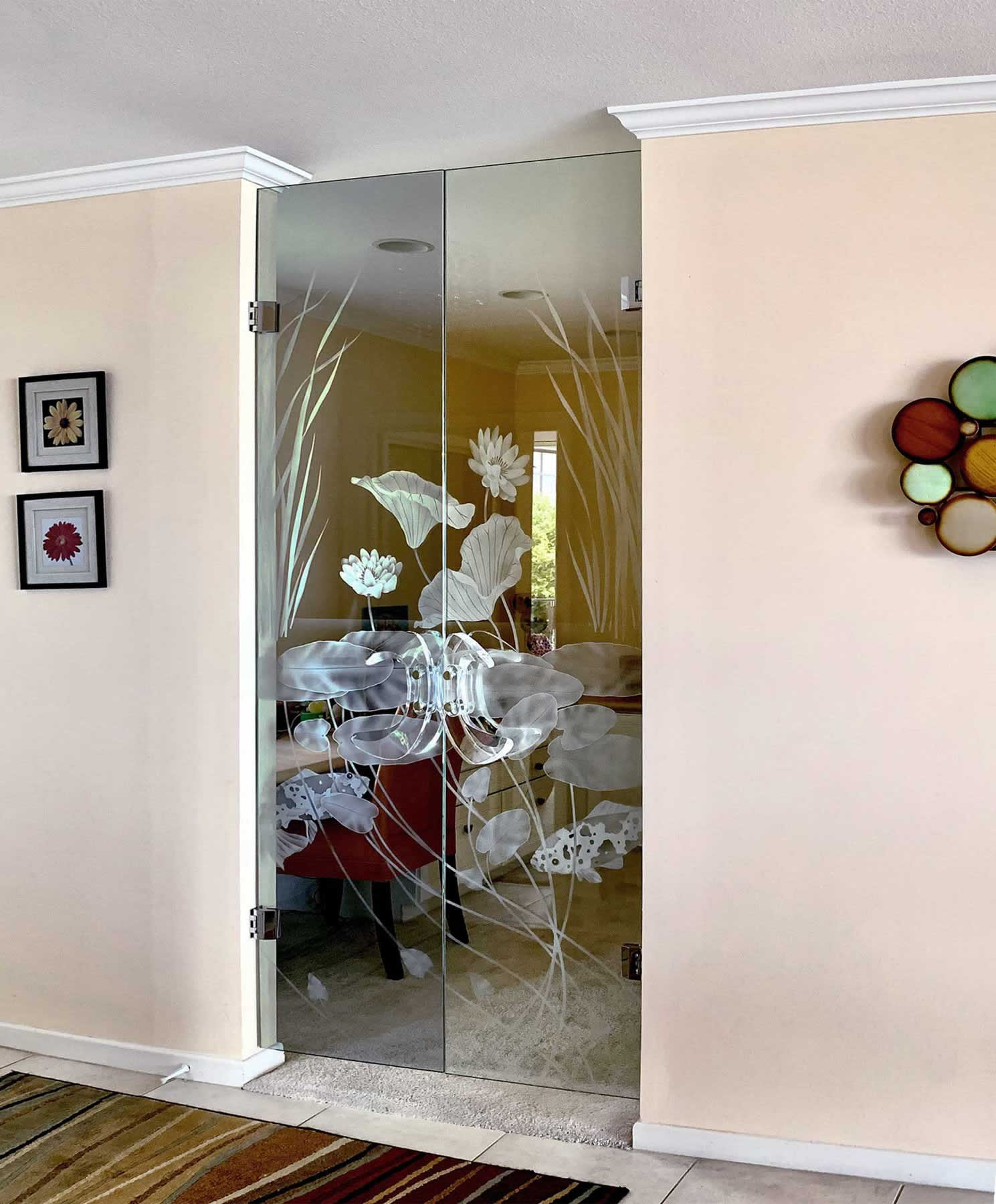 etched glass entryway doors