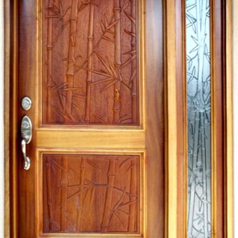 Cast Glass Bamboo Sidelight