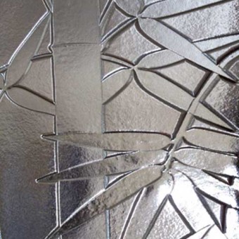 Detail shot of Cast Glass Bamboo Sidelight