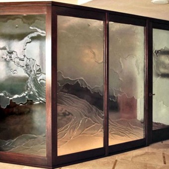 Cast Glass Spruce Tree for high rise Condo in San Diego, California