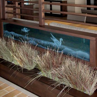 Sea Birds Depicted on a Custom Designed Hotel Partition