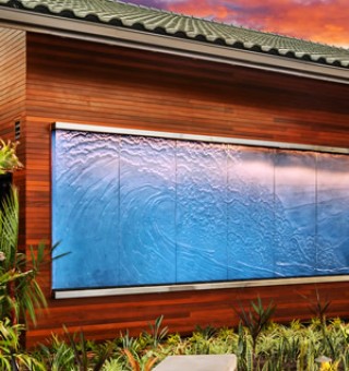 glass Hawaiian wave panels